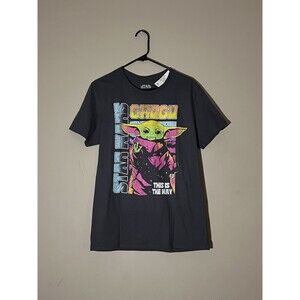 Mad Engine Star Wars Grogu Men’s T-Shirt ‘This Is The Way’ Medium Charcoal Gray